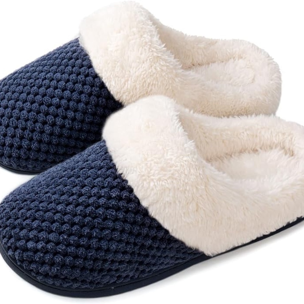 ULTRAIDEAS Women's Comfy Fleece Slippers with Memory Foam, size XL